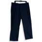 NWT Haggar Clothing Mens Navy Flat Front Slash Pocket Dress Pants Size 38X29 image number 1