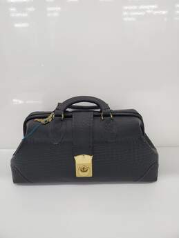Black Women VTG Genuine Leather Hand Bag/ purse Used (Unbranded)