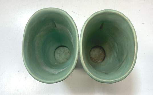 Weller Pottery Vintage Pair of Dog Wood Art Deco Ceramic Art Vase image number 5