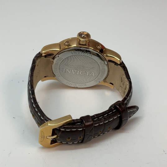 Designer Invicta Classique 6454 Gold-Tone Round Dial Analog Wristwatch image number 3