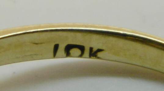 10K Gold Opal Cabochon Cut Out Accent Band Ring 1.1g image number 5