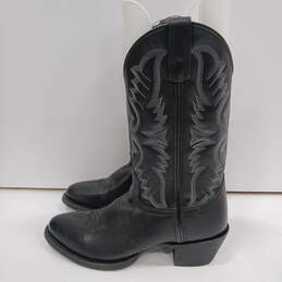 Men's Laredo Black Leather Western Boots Size 7.5