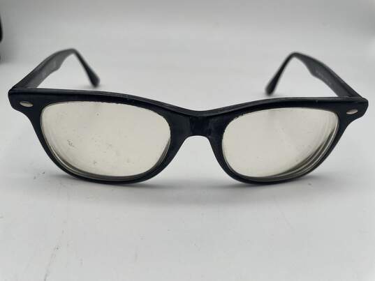 Authentic Unisex 5248-2000 Clear Lenses Black Frame Full Rim Eyeglasses image number 1