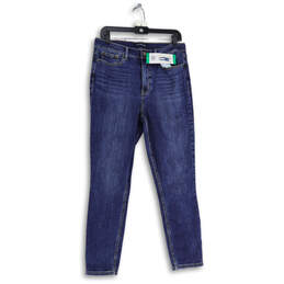 NWT Womens Blue 5-Pocket Design Medium Wash Skinny Leg Jeans Size 12