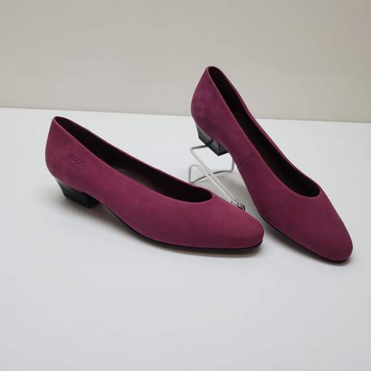Ecco Pump Purple Suede Heels Size 5 image number 1