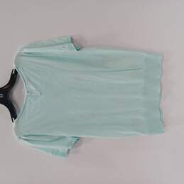 Talbots Blue/Green Short Sleeve Floral Embroidered Shirt Women's Size Small NWT alternative image