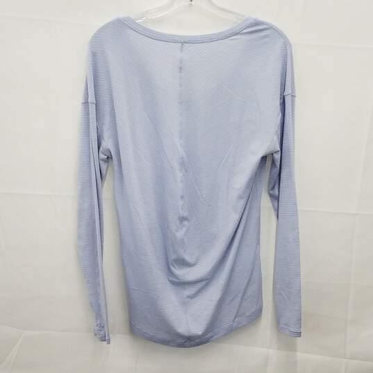 Lululemon Athletica Lavender Striped Long Sleeve Top Unknown Size image number 2