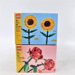 Lot of 2 LEGO CREATOR: Sunflowers (40524)& Roses (40460) Sealed