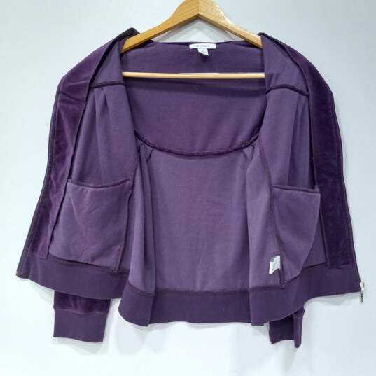 Women's Purple Zip Up Jacket Size M image number 3