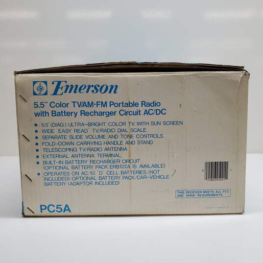 Emerson 5.5 Inch Portable Color TV And Radio Tuner image number 7