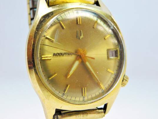VNTG Bulova Swiss Accutron Gold Filled Case Men's Dress Watch 59.0g image number 5
