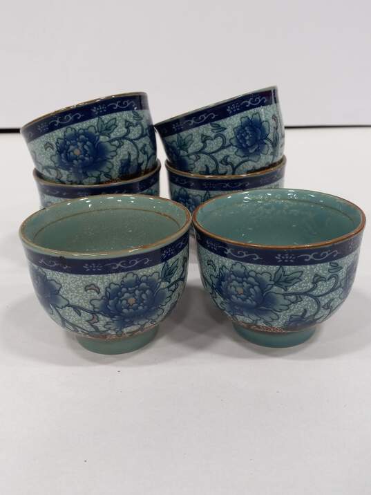 6PC Floral Pattern Porcelain Tea Set IOB image number 6