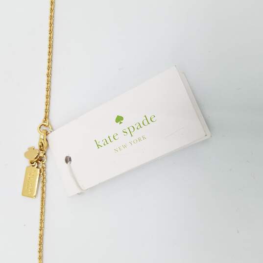 Buy the Kate Spade Take A Bow Baja Rose Pink Station Necklace W/Tag  |  GoodwillFinds