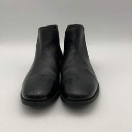 Mens RF151 Black Leather Round Toe Classic Pull-On Chelsea Boots Size 12