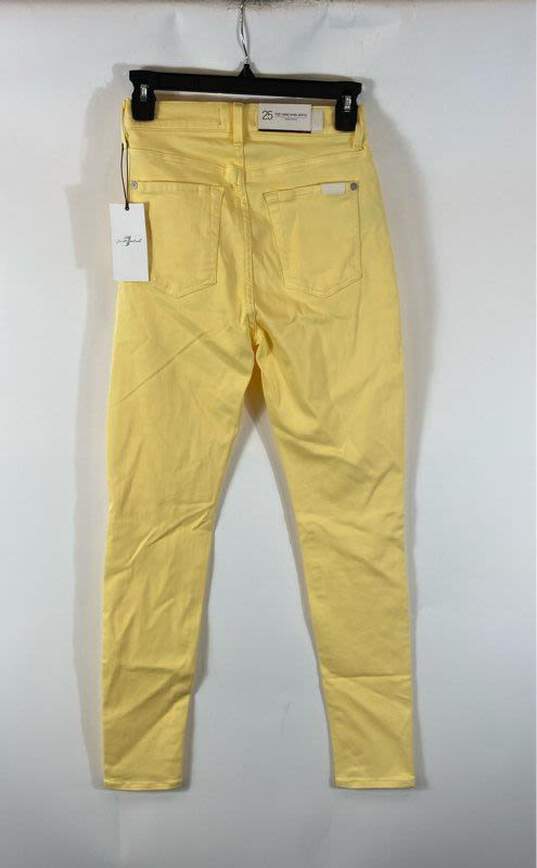 7 for all mankind Yellow Pants - Size X Small NWT image number 4