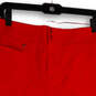 Womens Red Front Slit Flap Pocket Knee Length A-Line Skirt Size 40 image number 3
