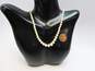 Vintage 14K White Gold Clasp Faux Pearl Graduated Pearl Necklace 12.9g image number 3