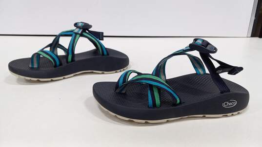 Chaco Blue, Green, Black Sandals Women's Size 6M image number 2