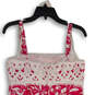 Womens Pink White Sleeveless Back Zip Lobster Coronado Shift Dress Size 6 image number 4