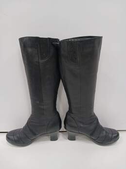 Dansko Women's Black Leather Heeled Calf Boots 3408020200 Size 37 alternative image