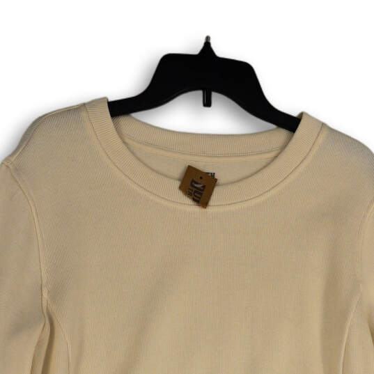 NWT Mens Tan Knitted Long Sleeve Crew Neck Pullover Sweater Size Large image number 3