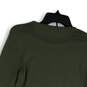 Womens Green Round Neck Bell Sleeve Regular Fit Pullover Blouse Top Size S image number 4