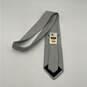 NWT Mens Gray Silk Clip-On Four-In-Hand Keeper Loop Designer Neck Tie image number 2