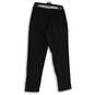 DKNY Womens Black Pleated Elastic Waist Zipper Pocket Pull-On Ankle Pants Size 8 image number 2