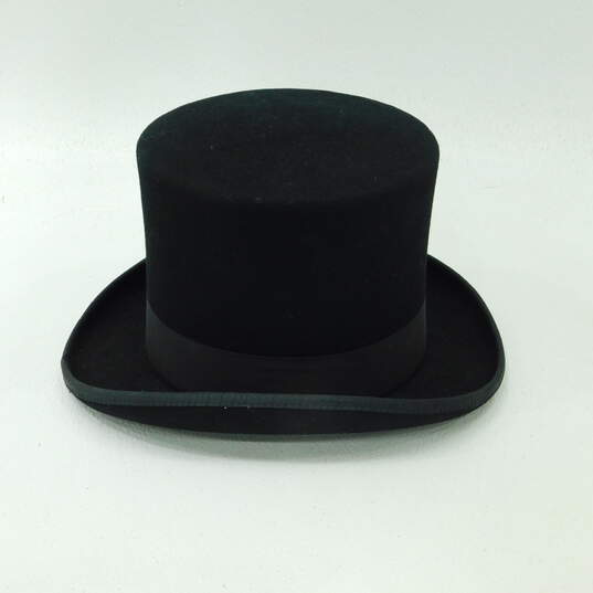Fleur De Paris New Orleans Black Wool Top Hat IOB Size Medium image number 5