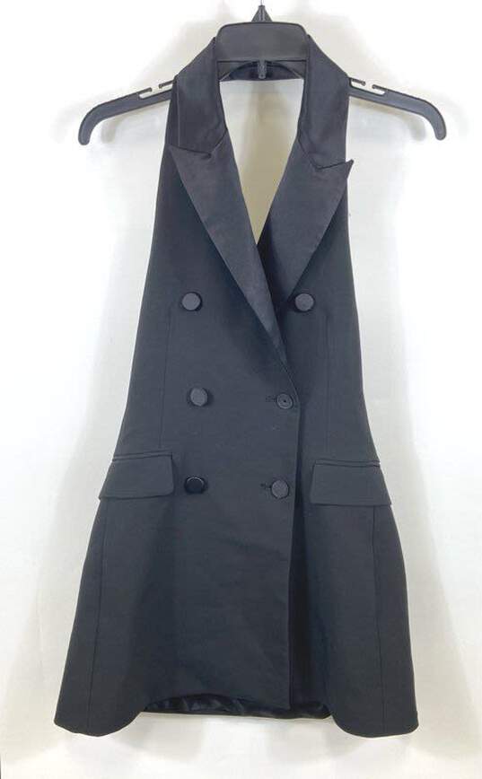 Zara Women Black Double Breasted Vest Dress M image number 1