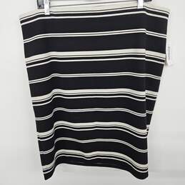 Black & White Striped Skirt alternative image