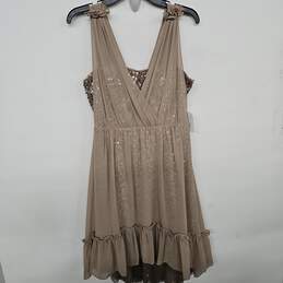 Champaign Sequin Sleeveless Dress