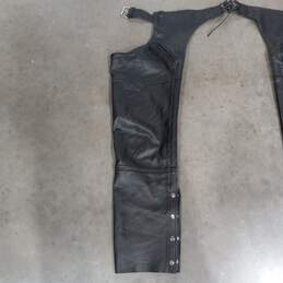 First Manufacturing Co. Men's Black Leather Chaps Size M alternative image