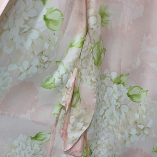 Oscar De La Renta Womens Pink Green Open-Front Kaftan Robe Size S/M w/ COA image number 5