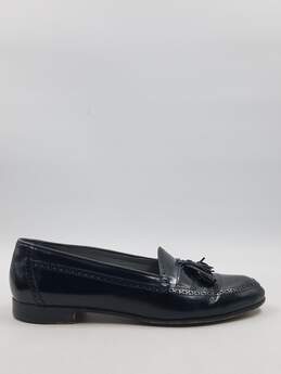 Authentic BALLY Black Tassel Loafers M 11D