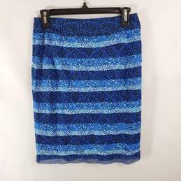 White House Black Market Women Blue Skirt Sz 00 NWT alternative image