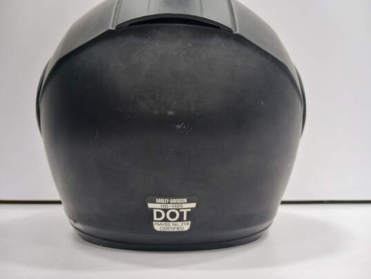 Harley Davidson Matte Black Motorcycle Full Face Flip Visor Helmet with Storage Bag Size S image number 3