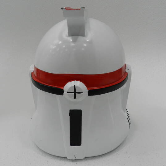 Star Wars The Clone Wars Clone Storm Trooper Red White Cosplay Prop Costume Helmet image number 4