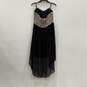 Womens Black Sequin Strapless Fashionable High-Low Shift Dress Size 15 image number 1