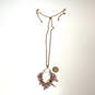 Designer Kendra Scott Gold-Tone Mother Of Pearl Long Pendant Necklace image number 3