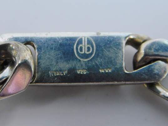 Dolan Bullock DB 925 & 14K Yellow Gold Curb Chain Bracelet 40.7g image number 3
