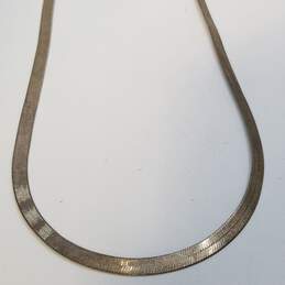 Sterling Silver 5mm Herringbone 21.5inch Necklace 15.7g DAMAGED alternative image