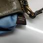 AUTHENTICATED Coach Olive Green Patent Leather Wristlet image number 4