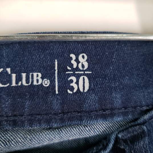 Mens Medium Wash 5 Pocket Design Denim Straight Leg Jeans Size 38/30 image number 4