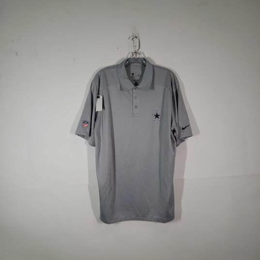 Mens Dri-Fit Dallas Cowboys Football-NFL Short Sleeve Pullover Polo Shirt Size L image number 1