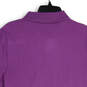 NWT Womens Purple Short Sleeve Spread Collar Polo Shirt Size Medium image number 4