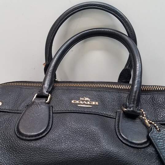 COACH Luxury Pebbled Leather Bennett Mini Satchel Handbag With Shoulder  strap
