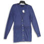 NWT Womens Blue Long Sleeve Button Front Cardigan Sweater Size XL image number 3