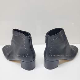 Wm Donald J. Pliner Black Studded Zip Chelsea Leather Boots Sz 6.5M alternative image