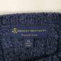 Brooks Brothers Italian Yarn MN's Merino Wool Crewneck Blue Sweater Size XL image number 3